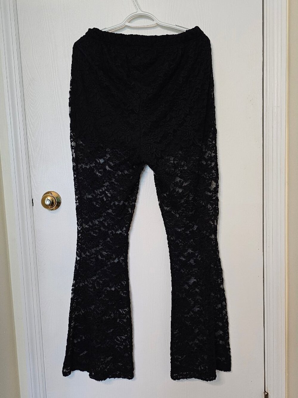 Lovesick black lace festival flare pants (Torrid sister brand)